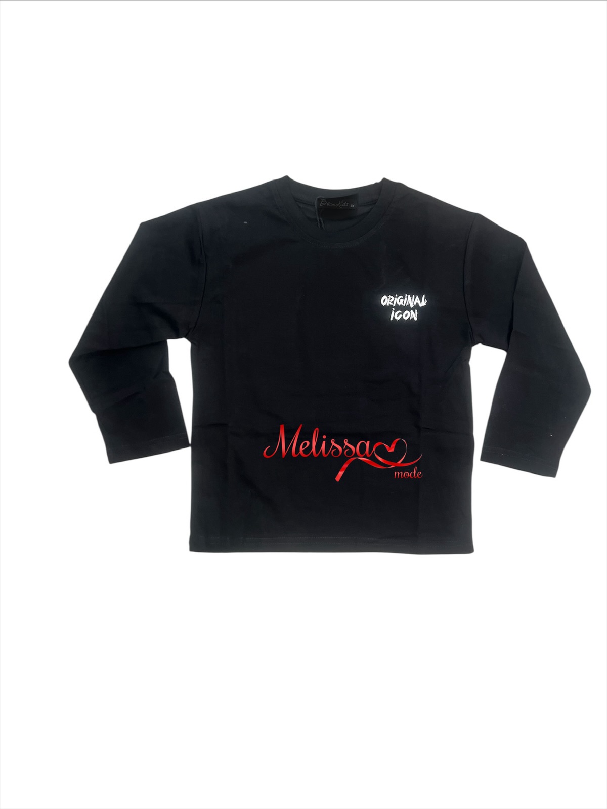 'I-Con ' Jongens Sweater Zwart.