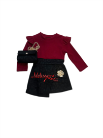 ‘Nicole ‘ baby  jurk bordo