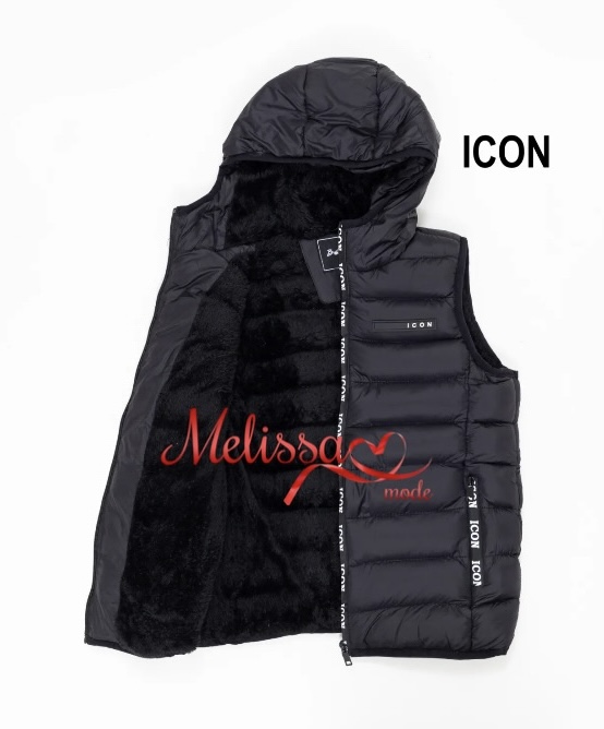 i-con jongens bodywarmer zwart.