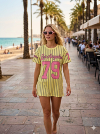 'New York' Meisjes tuniek yellow.