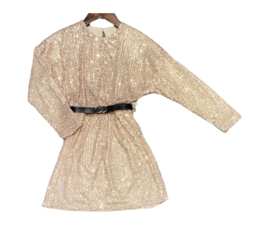 ‘Jenny ‘ Meisjes Glitter Dress Goud .