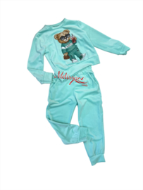 ‘ Bear ‘meisjes Jogging setje mint groen .