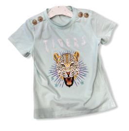 ‘Tijger ‘ T-shirt licht groen.