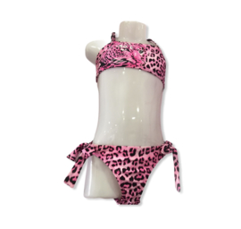 Leopard bikini roze.