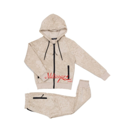 ‘ Davit ' jongens Trainingspak Beige .