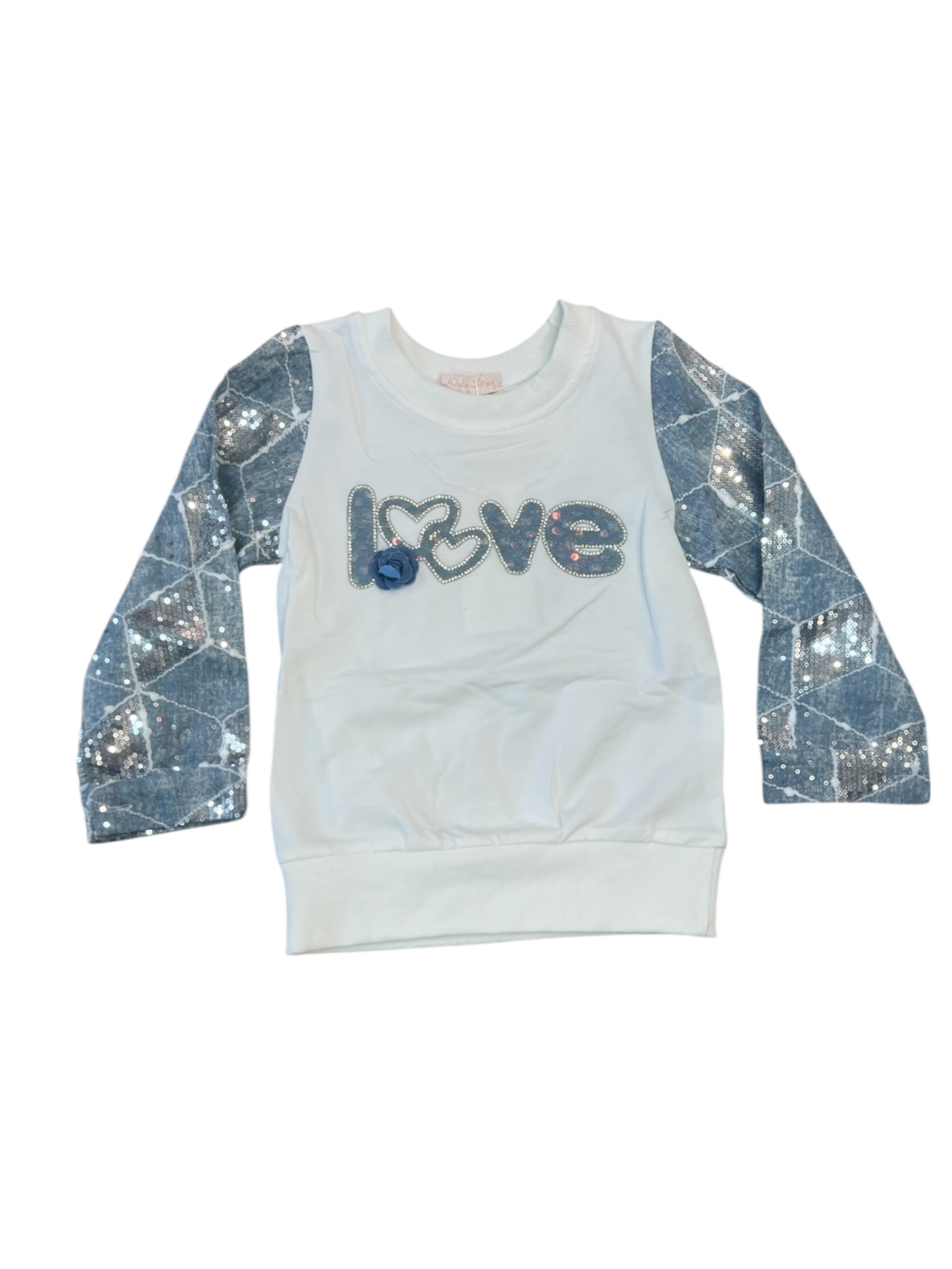 ' Love ’ meisjes trui wit.