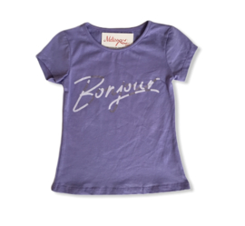 ‘Bonjour ‘ T-shirt lila