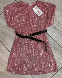 ‘Fanny ‘ Glitter jurk roze.