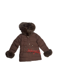 'Layla ' meisjes winter jas Bruin .