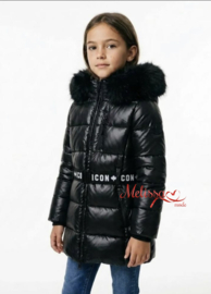 ' I- Con' Meisjes winterjas zwart.