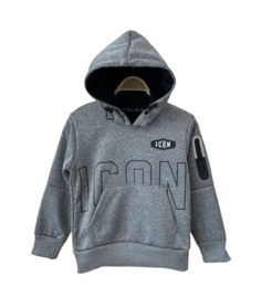 ‘I-Con ‘ jongens Hoodie Grijs.