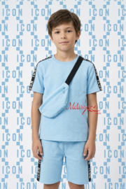 'I-Con 2 ' Tweedelige Jongens Setje Creme .