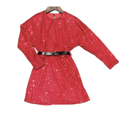 ‘Jenny ‘ Meisjes Glitter Dress rood.