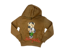 ‘Bear ‘ jongens Hoodie bruin.