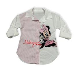 ‘Micky ‘ meisjes blouse roze.