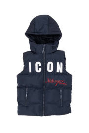 i-con jongens bodywarmer zwart.