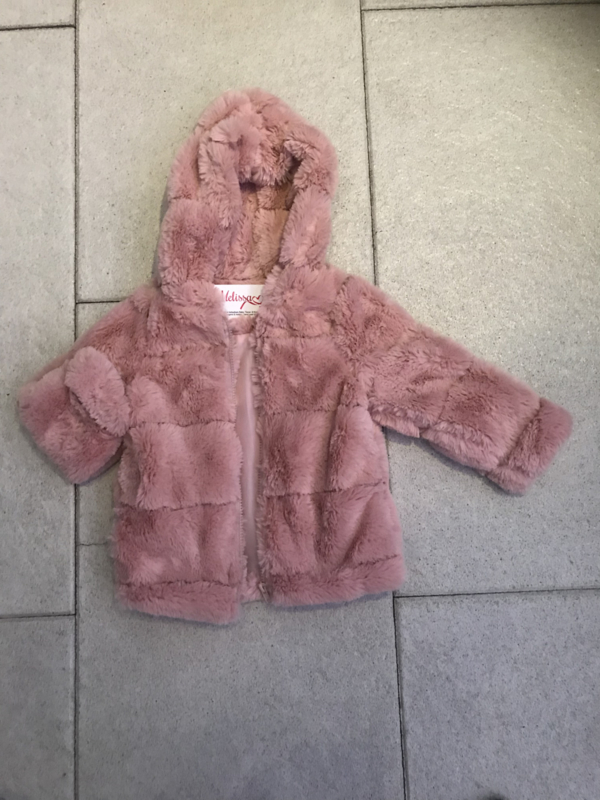 Alaska In beweging De eigenaar Rossana' baby bont jas roze. | Jassen | Melissa Mode - Exclusieve &  Betaalbare Kinderkleding