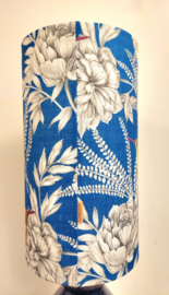 Lampenkap Linnen blauw wit bloemen