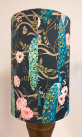 Lampenkap velvet pauwen zwart