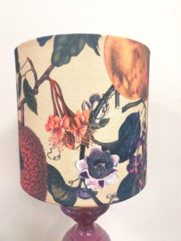 Lampenkap canvas bloem/fruit/paars