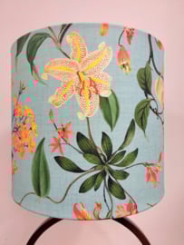 Lampenkap canvas vogels turquoise