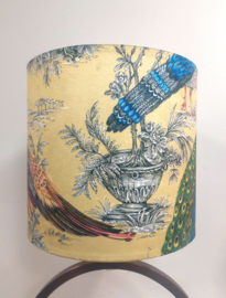 Lampenkap velvet goud pauw