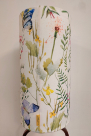 Lampenkap canvas veldbloemen licht