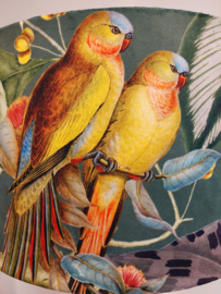 Lampenkap velvet vogels en aapje groen