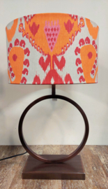 Lampenkap canvas roze/oranje print