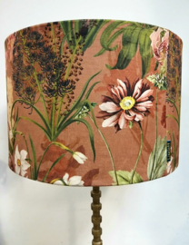 Lampenkap velvet brique bloemen