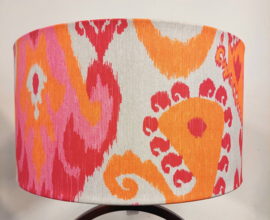 Lampenkap canvas roze/oranje print