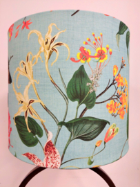 Lampenkap canvas vogels turquoise