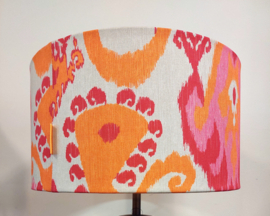 Lampenkap canvas roze/oranje print