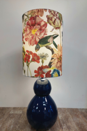 Lampenkap canvas bloemen vogels wit