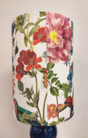 Lampenkap canvas bloemen vogels wit