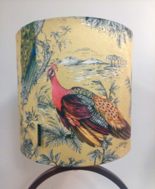 Lampenkap velvet goud pauw