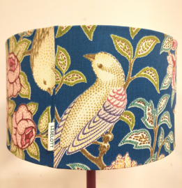 Lampenkap canvas vogels bloemen  blauw