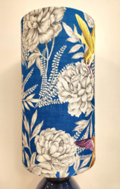 Lampenkap Linnen blauw wit bloemen