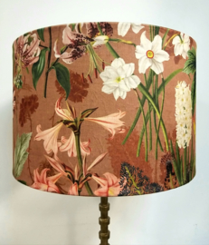 Lampenkap velvet brique bloemen