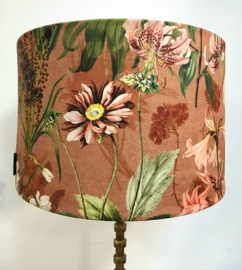 Lampenkap velvet brique bloemen