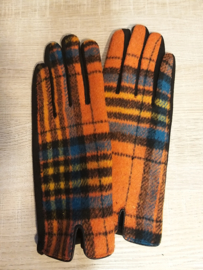 Handschoen ruit oranje