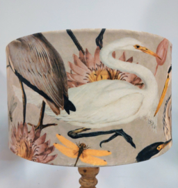 Lampenkap velvet reigers