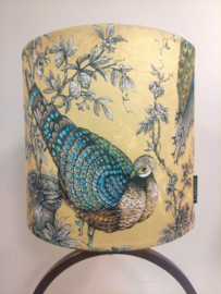 Lampenkap velvet goud pauw