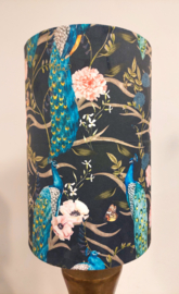 Lampenkap velvet pauwen zwart