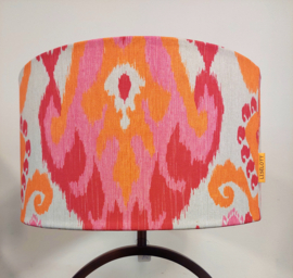 Lampenkap canvas roze/oranje print