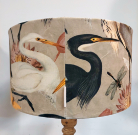 Lampenkap velvet reigers
