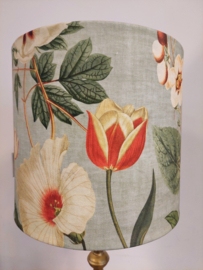 Lampenkap canvas bloemen l.groen