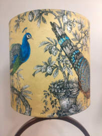 Lampenkap velvet goud pauw
