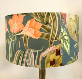 Lampenkap velvet groen oranjep