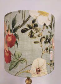 Lampenkap canvas bloemen l.groen